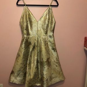 Calvin Klein Gold Mini Dress